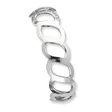 Sterling Silver Solid Polished Fancy Cuff Bangle Bracelet QB190