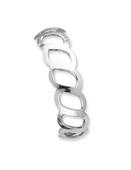 Sterling Silver Solid Polished Fancy Cuff Bangle Bracelet QB190"