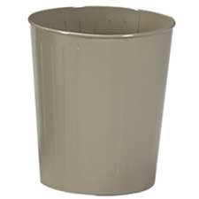 Safco Products Company Products - Round Wastebasket, 23-1/2 Quart, 13"Dx14"H, Black - Sold as 1 EA - Fire-safe wastebasket features solid ribbed construction and rolled wire-top rims. Ideal for office, school, washroom and general-purpose use. Puncture-resistant wastebasket is made of steel and will not burn, melt or emit toxic fumes. Wastebasket meets OSHA requirements and qualifies under NFPA Life Safety Code 101, Section No. 31. U.L. classified.