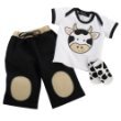 11LMFNOOh0L. SL160  Mud Pie Baby Eieio Boys Cotton Tee Shirt, Jeans, and Decorated Socks Set, Cow, 12   18 Months