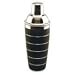 Silver And Black Stripes Cocktail Shaker 30 oz