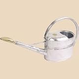 Haws V133 Slimcan Galvanized/Titanium with Oval Rose Watering Can - 1.3 US Gallons