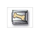 Dog Bone No Color Classic Gold, Italian Charm by Nomination Charms