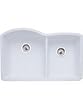 Blanco 440180 Diamond 32" x 21" Double Bowl Silgranit Undermount Kitchen Sink Wh