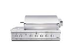 DCS BGB48BQRN 48 Built-in Gas Grill with 3-25,000 BTU Burners, 2-17,000 BTU Integrated Side Burners and Heavy-Duty Rotisserie Motor: Natural Gas