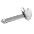 Solid 14KT White Gold Heart Nose Bone