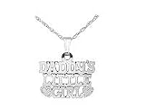 Kids 14K White Gold Daddy's Little Girl Pendant With Chain (15 inches)