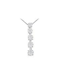 Diamond Journey Pendant : 14K White Gold - 2.00 CT Diamonds