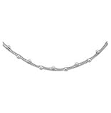 9.5 Double Strand Bead Anklet - 14K White Gold