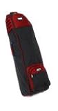 Bag Boy T-6 Wheeled Travel Cover with Impact Resistant Top (Black/Red)