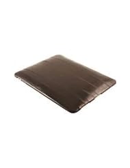 Brown iPad Clip On Case - Genuine Eel Skin Leather
