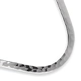 Sterling Silver 5mm Hammered Neck Collar