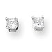 Sterling Silver 3mm CZ Princess Stud Earrings