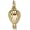 Hot Air Balloon Charm, Gold Plated Silver