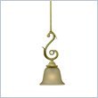 Crystorama 6701-CM Winslow 1 Light Mini Pendant in Champagne with Ivory Glass glass