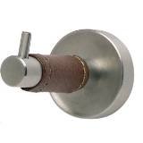 Zanzibar Collection Stainless Steel Saddle Leather Bath Hook