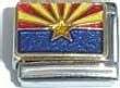 Clearly Charming Arizona State Flag Italian Charm Bracelet Link
