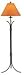 Floor Lamp with Copper Band Accent - Lezane Collection