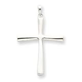 Sterling Silver Cross Pendant with 20 Inch Sterling Silver Chain