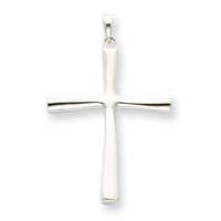 Sterling Silver Cross Pendant with 20 Inch Sterling Silver Chain