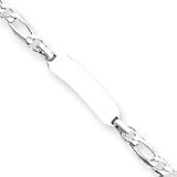 Sterling Silver Engraveable Childrens ID Bracelet - 5.5 Inch
