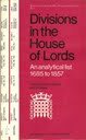 Divisions in the House of Lords : an analytical list 1685 to 1857