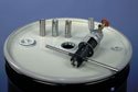 INDCO AD815A Drum Agitator Mixer Drive with 1/3 HP Air Motor variable speed, gear reduced to 350 rpm maximum. Includes adapters to fit 3/8