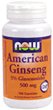 American Ginseng ( 100 Caps 500 mg ) ( 5% Ginsenoside ) NOW Foods