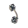 UV Eyebrow with Black Dice - Sold as a Pair