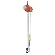 CM 7401C AirStar Link Chain Air Hoist with Pull Cord Control and Hook Suspension, 1000 lbs Capacity, 10' Lift Height, 45 fpm Lift Speed, 48 SCFM, 90 psi