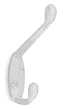 Battalion 1XNE3 Coat Hook, 2 Hook Ends, White