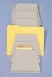 Buddy Products 4810-32 Mirage recycled steel wall rack file, 7 open-ended pockets, platinum