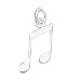 Sterling Silver Music Notes Charm