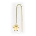 14K New York Yankees Jersey Threader Earrings