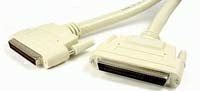 Cables Unlimited SCS-3120-06 HDB68 Male to Male SCSI 3 With Screws Cable (6 feet, Beige)