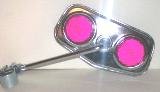 Pentagon Diamond Mirror Purple Reflector Cruiser Bike Bicycle