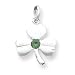 Pendant - Sterling Silver Clover Charm w/Synthetic Stone