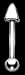 Spike Eyebrow Bar Ring BS