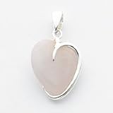 Sterling Silver Rose Quartz Pendant with 20 inch Sterling Silver Chain