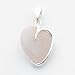 Sterling Silver Rose Quartz Pendant with 20 inch Sterling Silver Chain