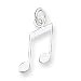 Sterling Silver Music Notes Charm W/18