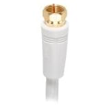 Length 25' RG-6 Digital Coaxial Cable With Gold Plated F Connectors White