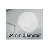 200 Clear Transparent Sticky Self Adhesive Wrap Tabs 24mm diameter ideal for sealing packages or gift wrapping
