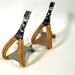 MKS Alloy Bicycle Toe Clips with Leather Accent, Large