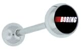 BORING Logo Tongue Ring Barbell Body Jewelry