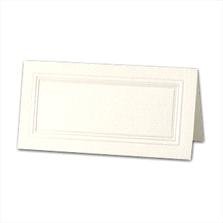 Pearlized Triple Panel Pearl White Place Cards