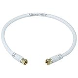 Buy 1.5FT RG6 (18AWG) 75Ohm, Quad Shield, CL2 Coaxial Cable with F Type Connector -...