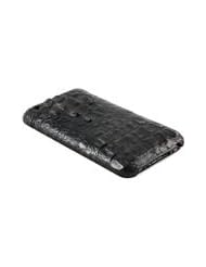 Black iPhone 3G / 3GS Clip On Case - Genuine Alligator Skin Leather