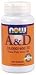 A & D 10000/400 250 Softgels from NOW Foods Vitamin A is essential for the maintenance of healthy epithelial tissue, which is found in the eyes, skin, respiratory system, GI and urinary tracts. Vitamin D promotes calcium absorption and calcium transport to bones.* Suggested Use: As a dietary supplement, take one softgel daily, preferably with meals. Contains no yeast, wheat, gluten, sugar, salt, starch, corn, milk, preservatives. Other Ingedients: Soybean Oil, Gelatin, Glycerin and Water. Warnings: Pregnant or lactating women should seek the advice of a physician before using this product. Do not exceed one softgel daily without the advice of a physician. Disclaimers: *This statement has not been evaluated by the FDA. This product is not intended to diagnose, treat, cure or prevent any disease. A & D 10000/400 250 Softgels from NOW FoodsUPC: 733739003522