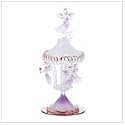 ELEGANT SPUN GLASS ANGEL MERRY GO ROUND CAROUSEL FIGURE
